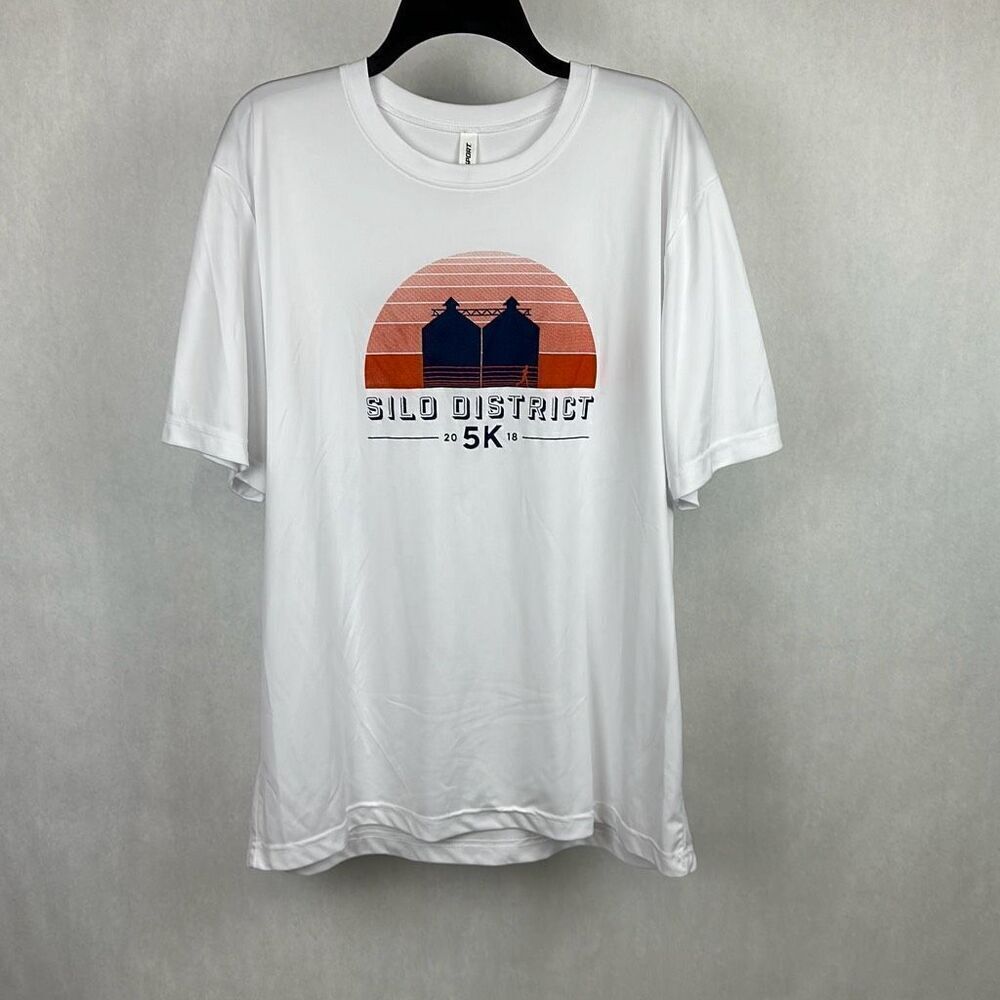 Magnolia Silo District 5k Athletic Shirt 2018 Sz XL Race Running Fitness Exercis